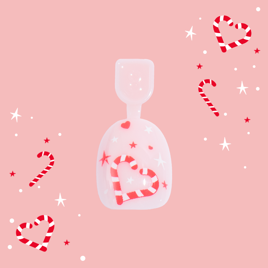 Candy Cane Crush - Pressies | Extra Short Short | Round - Image 2