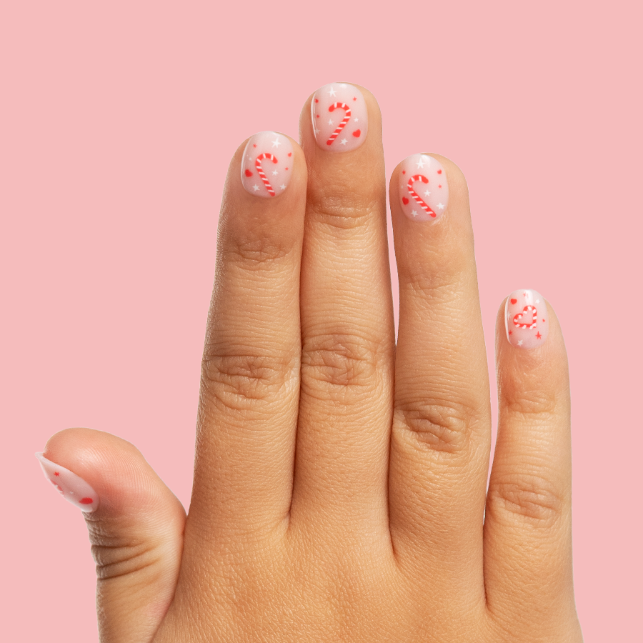 Candy Cane Crush - Pressies | Extra Short Short | Round - Image 4