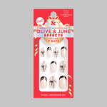 Chrome Mixed Bows - Tab Press-On | Short | Round