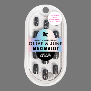 Holographic Starry Skies - Press-On | Short | Squoval